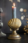 rockettstgeorge-Gold-Clam-Shell-Candlestick-Holder-lores