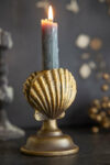 rockettstgeorge-Gold-Clam-Shell-Candlestick-Holder-lores