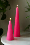 rockettstgeorge-Hot-Pink-Cone-Shaped-Candle-lores