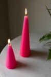 rockettstgeorge-Hot-Pink-Cone-Shaped-Candle-lores