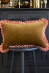 rockettstgeorge-Moss-Green-Velvet-Cushion-With-Pink-Ruffle-lores