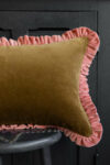 rockettstgeorge-Moss-Green-Velvet-Cushion-With-Pink-Ruffle-lores