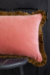 rockettstgeorge-Vintage-Pink-Velvet-Cushion-With-Green-Ruffle-lores